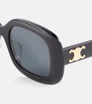 celine triomphe 10 sunglasses|Triomphe 10 square sunglasses in black .